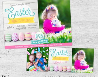 Easter Mini Session Marketing Board, Facebook Cover, Photoshop Template, Easter Mini Session Template, Photography Marketing - 06-004