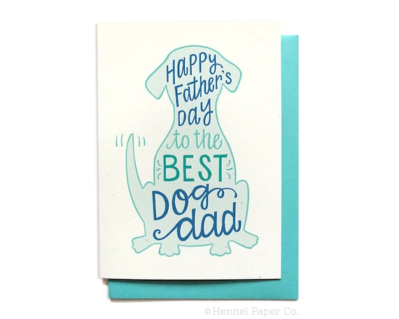 Download Items similar to Happy Father's Day Card From the Dog - Best Dog Dad on Etsy