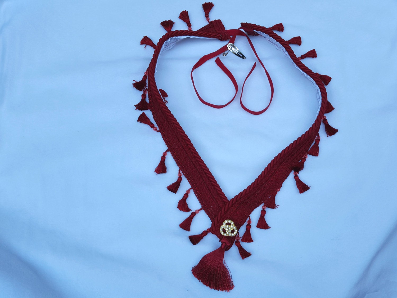 Red Tassel Breast Collar Tasseled Horse Costume Equine