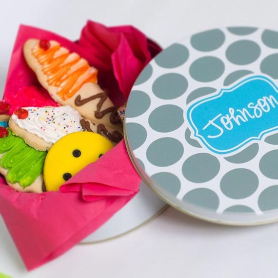 personalized cookie tin monogram cookie tins custom personalized cookie tin monogram cookie tins custom