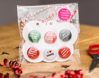 Christmas Gift Tags / 6 Christmas Tag Pack / Funny Christmas Tags / Holiday Gift Tags / Xmas Tags