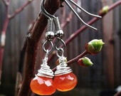 Sale! Sterling Silver Carnelian Dangle Earrings Sale! Sterling Silver Carnelian Dangle Earrings