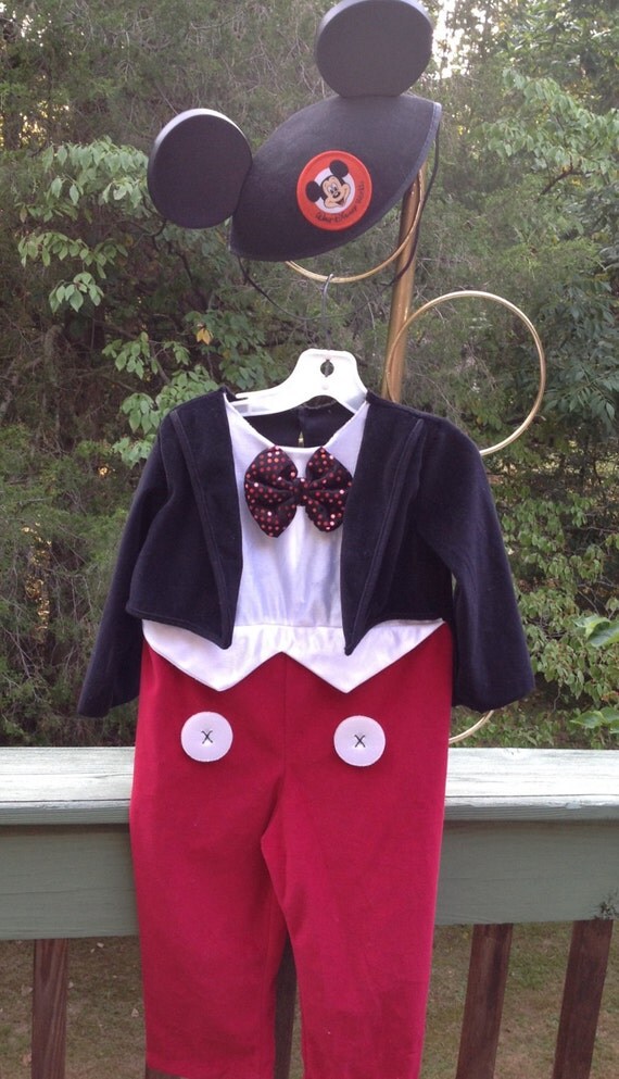Walt Disney Mickey Mouse Costume Jumper Headpiece Size