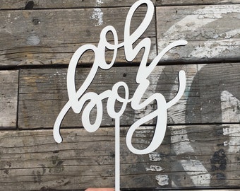 Oh Baby Cake Topper | Baby Shower Cake Topper | Party Decorations | cake topper | Laser Cut Wood Topper
