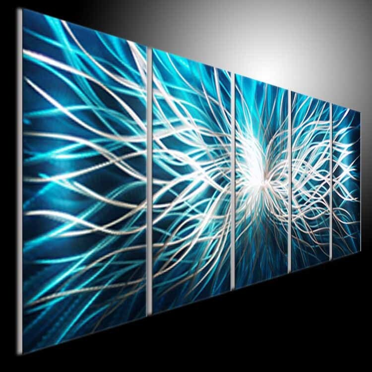 Abstract Metal Modern Wall Art Long Sculpture Home Boardroom