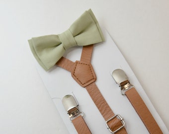 Sage green bow tie | Etsy