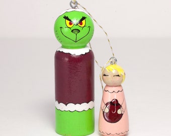 grinch peg doll