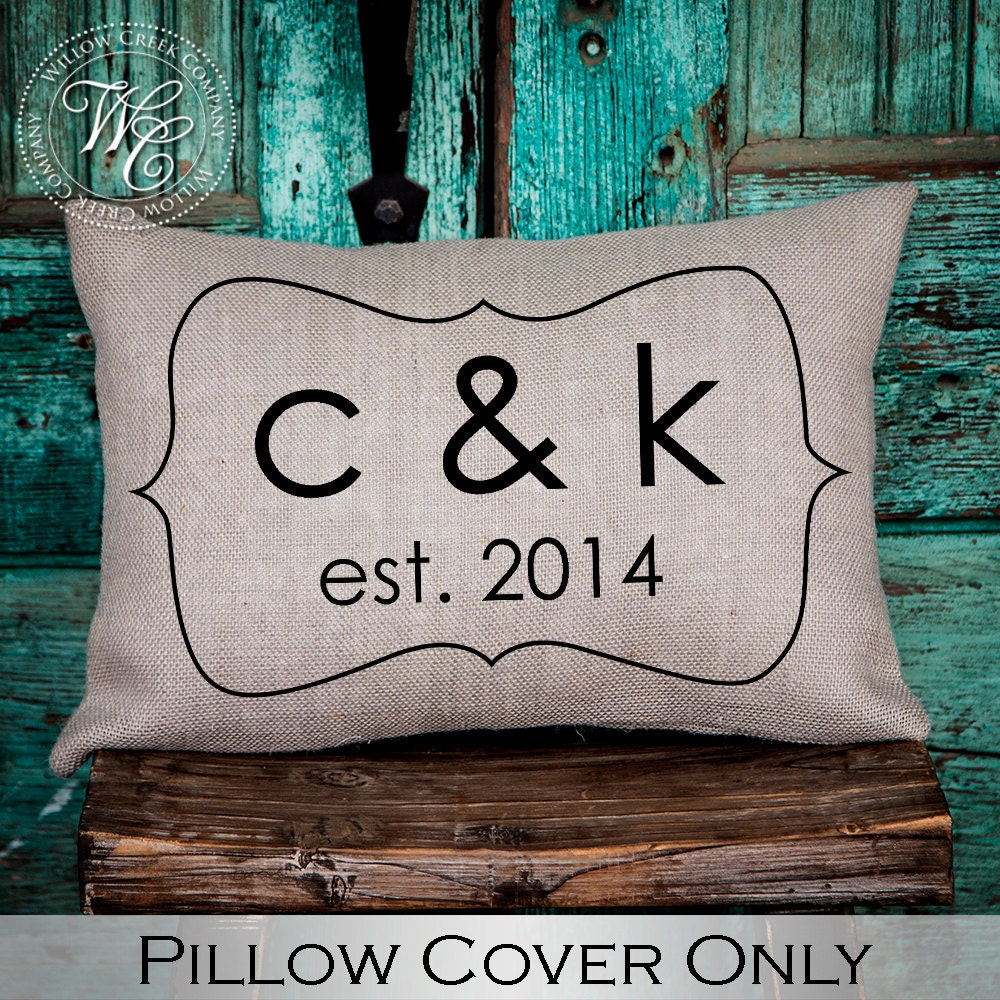 personalized wedding gift burlap pillow cover pillow with personalized wedding gift burlap pillow cover pillow with