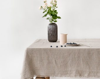 Natural Stone Washed Linen Tablecloth