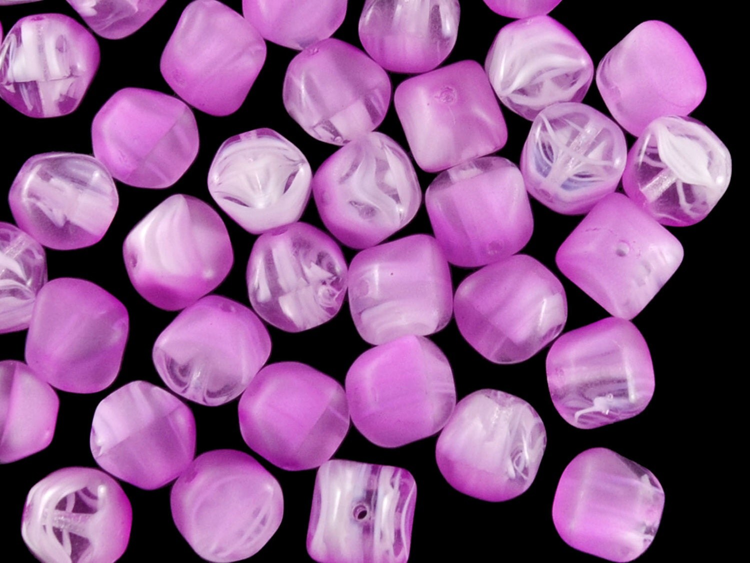 20 pcs Czech Glass NEON UV Active Beads Lucerna 7x8mm