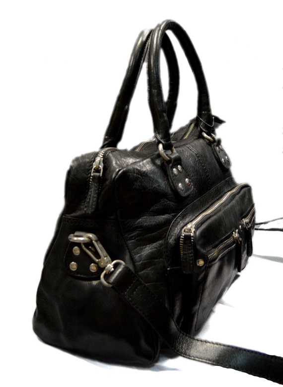 Ladies buffalo leather handbag womens shoulder by ItalianHandbags