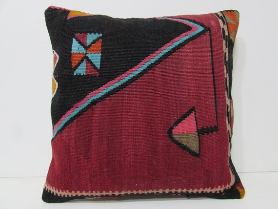 20x20 kilim pillow 20x20 pillow cover by DECOLICKILIMPILLOWS