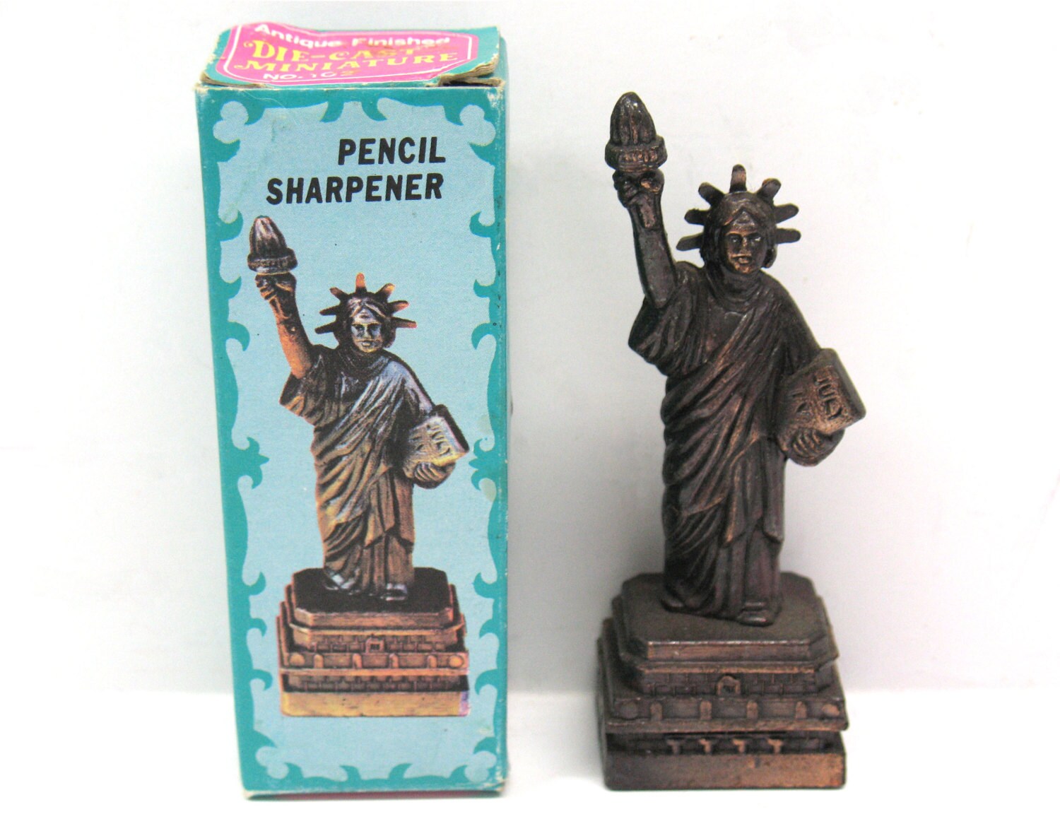 Pencil Sharpener Statue of Liberty Die Cast Toy Pencil