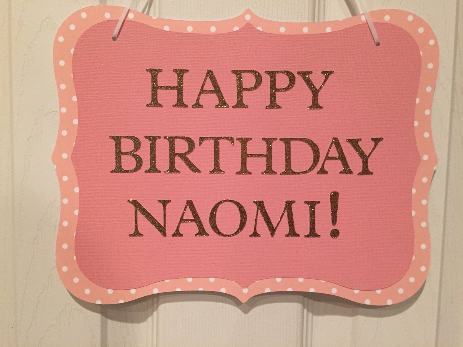 Personalized door sign Happy Birthday door by Cresscreativecrafts