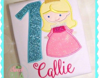 Girls Princess Birthday Shirt - Girls Embroidered Shirt - Princess Shirt -Sleepy Princess Shirt -Girls Birthday Shirt - Princess Party