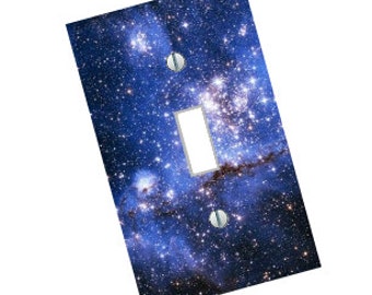 light switch plate, night sky, star sky, galaxy art, space art, star art, space decor, sky art, light switch, wall art, Home Decor, USA made