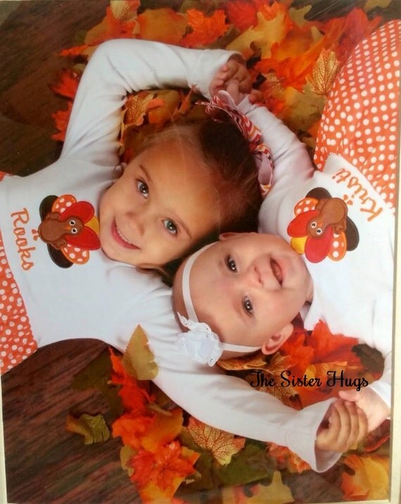 Matching Baby Girl Toddler Turkey Thanksgiving Dresses Big