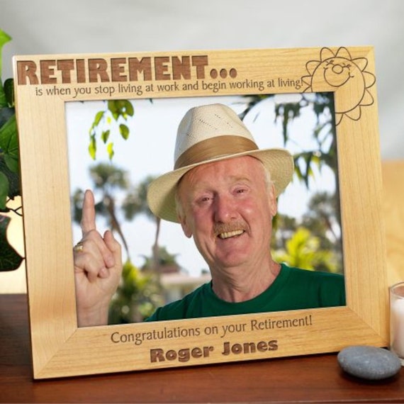 Personalized Retirement Wood Picture Frame