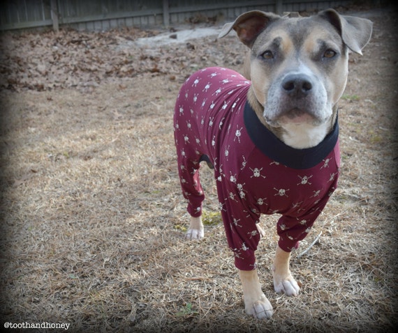 LARGE DOG PAJAMAS / pjs / onesie / longjohns / pitbull /knit