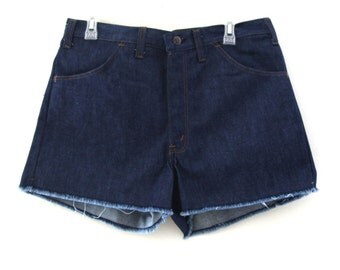 Vintage 70s jean shorts cut offs thumbs up sears 80s