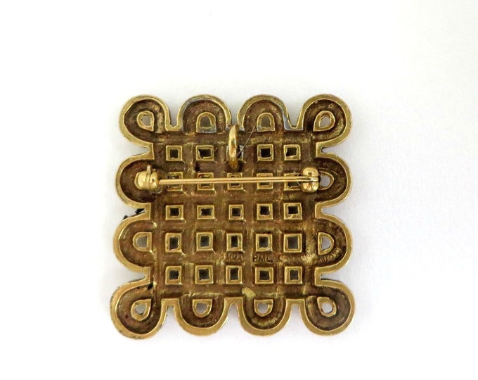 MMA Brooch Pendant, Metropolitan Museum of Art, Museum Jewelry, Vintage Gold Celtic Knot Pendant, Free Shipping