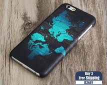 Map Of The World Iphone 5c Case Turquoise World Map iPhone 6/6s Case,iPhone 6/6s Plus Case,