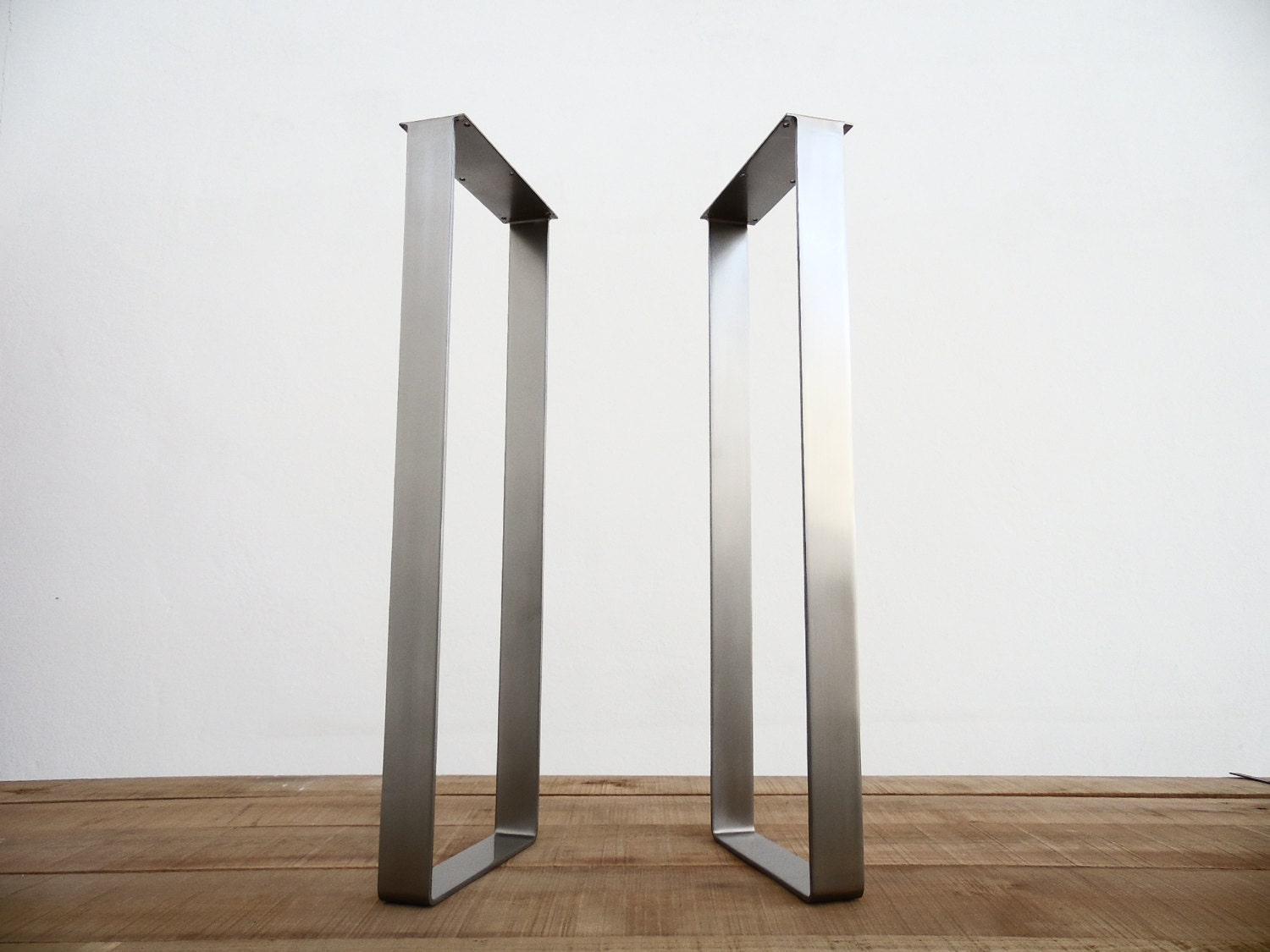 40 X 14 Flat Stainless Steel Table Legs Height 40 X 14 Flat Stainless Steel Table Legs Height