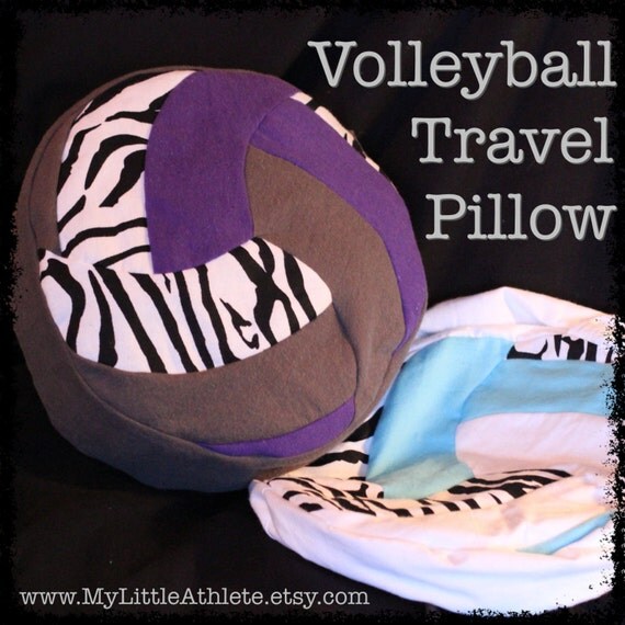 Volleyball Pillow Travel Size Volleyball Zebra Print