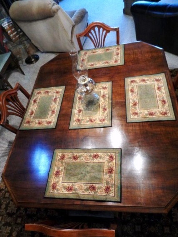 Tapestry Placemats Set of 5 Elegant Tapestry Place Mats