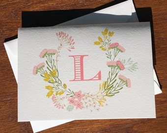 Roadside Wildflowers Personalized Stationery Set from the Fresh Wreath Collection Personalized Thank You Cards Personalized stationary notes
