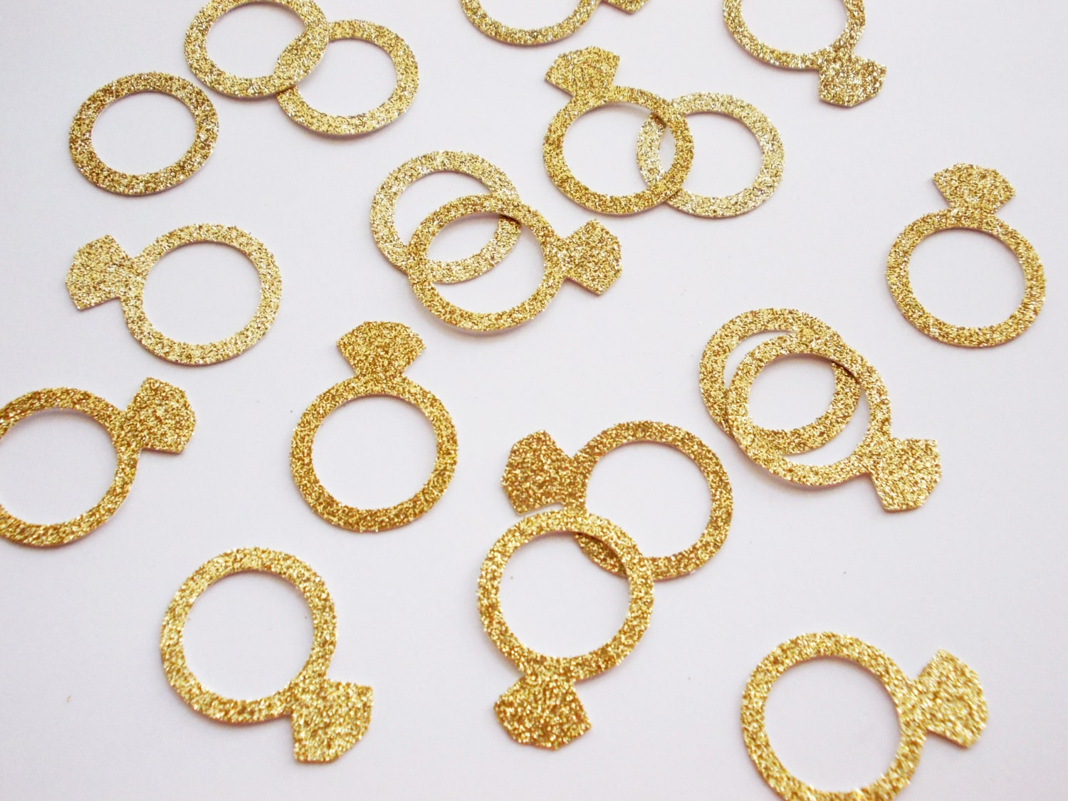 Bridal Shower Ring & Wedding Band Confetti Engagement Party