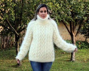 Hand Knit Mohair Catsuite Sweater Massive Mix by EXTRAVAGANTZA