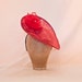 Handmade deep pink ladies hat with flower decoration