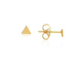 Tiny Triangle Earrings, 1 Pair, Gold Triangle Studs, Triangle Stud Earrings, Geometric Jewelry, Triangle Post Earrings, Wholesale Jewelry