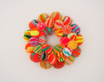 Large Pom Pom Wreath