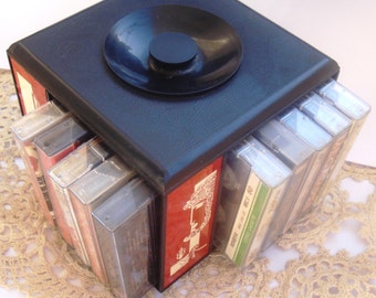 Vintage Soviet Cassette Tape Holder/ Cassette Organizer / Cassette Yellow Storage/ QTY 20/1980s