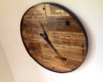 Wine Barrel Wall Decor wine art wall art vineyard reclaimed wood barrel wall clock Wine Barrel Wall Decor wine art wall art vineyard reclaimed wood barrel wall clock