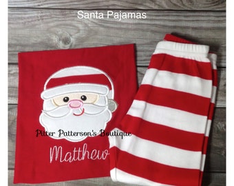 Santa face Christmas Pajamas, Family Christmas Pajamas, Family photo props, Christmas Pajamas