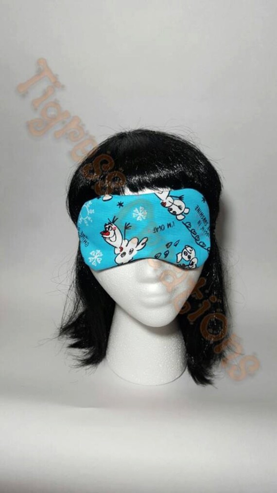Items similar to Olaf Frozen Blue Sleep Mask Spa Eye Mask snowman