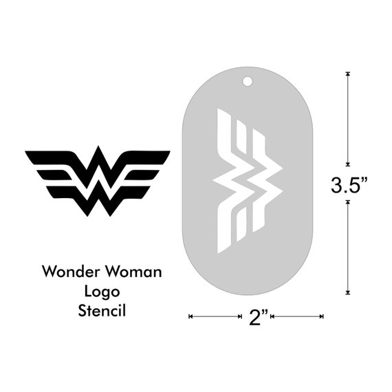 Stencil Wonder Woman logo by UnderdogPress on Etsy