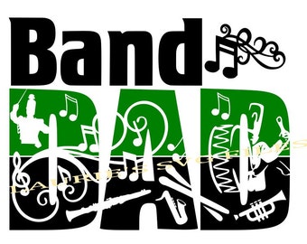 Band DAD file- svg,png,jpg and silhouette