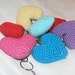 Couple crochet heart Keychains 3D hearts amigurumi hearts