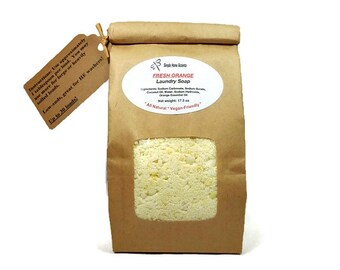 All Natural Vegan Laundry Soap, Orange Laundry Soap, Natural Laundry Detergent, HE Washers