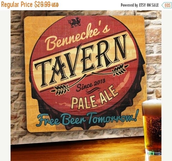 Personalized Neighborhood Wood Bar Sign Groomsmen Gift Personalized