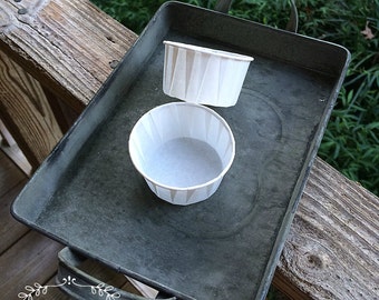 24 Each • 4 Oz. White Paper Portion Cups • Souffle Cup • Snacks • Nuts • Candy Cup • Great For Wedding + Baby Showers • Kids Craft Cups