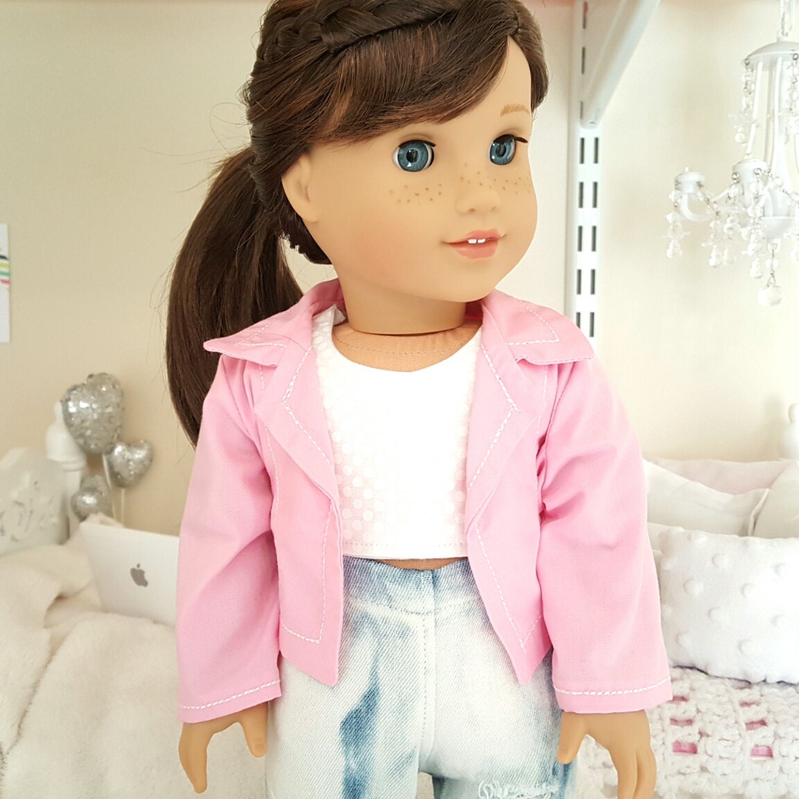 18 inch doll pink jacket