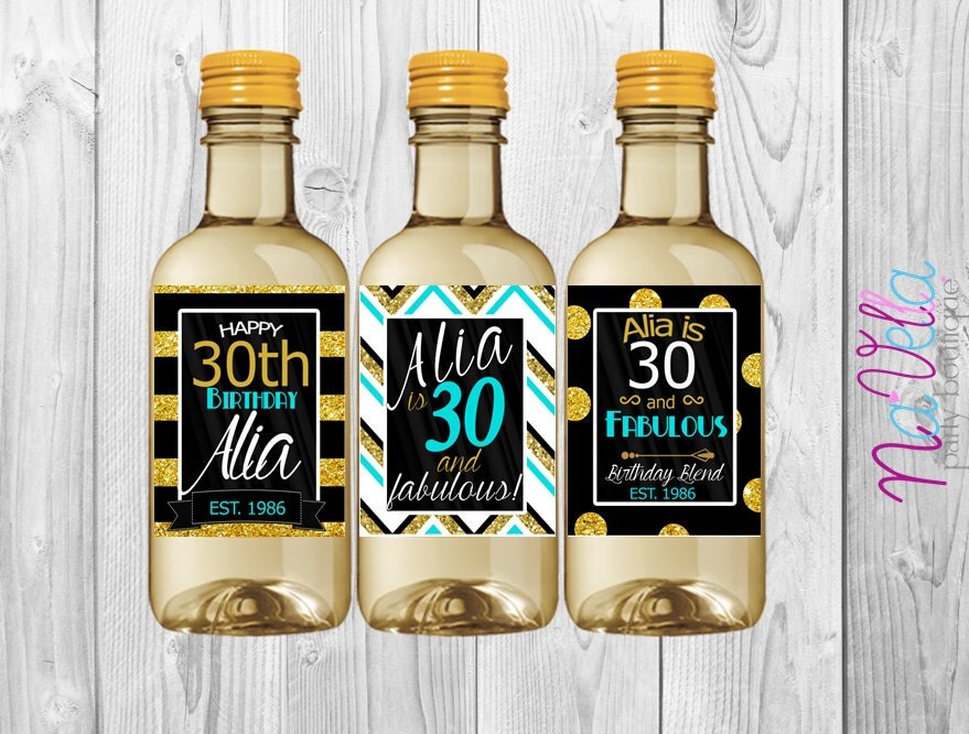 Mini Wine Bottle Labels/Party Favors/Wine