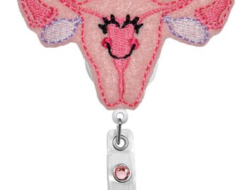 The Uterus - Nursing Badge Holder - Labor and Delivery Badge Reel - Nurse Name Badge - L&D Badge
