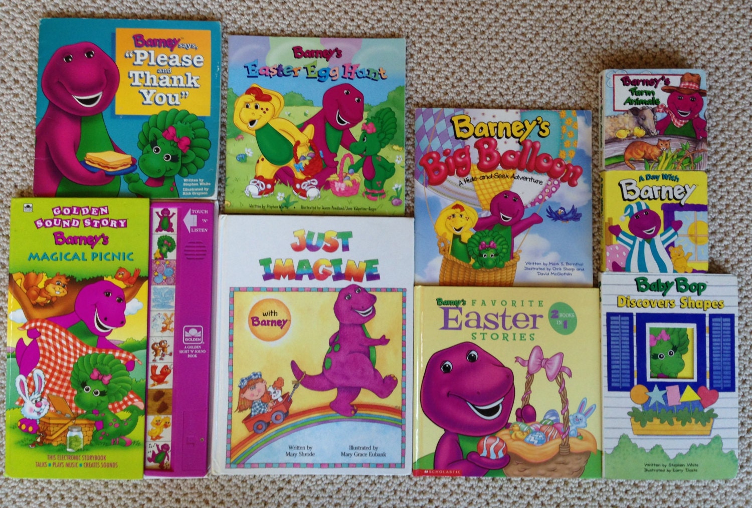 Vintage Barney Purple Dinosaur Farm Animals by ClosetsOverflowing