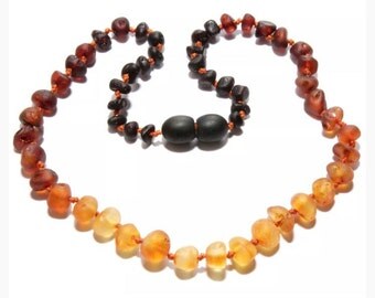 raw + ombre || baltic amber necklace